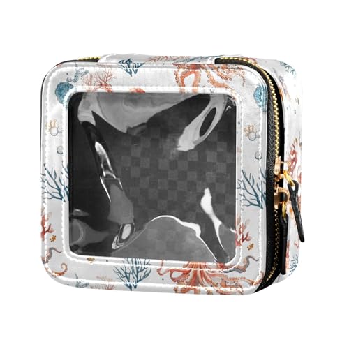 linqin Art Big Octopuses transparente Make-up-Tasche für Geldbörse, Kulturbeutel mit Reißverschluss, Make-up-Organizer für Reisen, Art Big Octopuses, 1 size von linqin