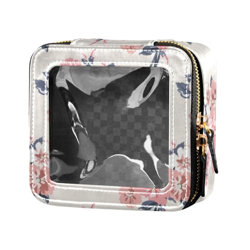 linqin Bouquets Kosmetiktasche mit Sommerblumen, transparent, Kulturbeutel mit Reißverschluss, kleine Kosmetiktasche für Damen, Blumensträuße Sommerblumen, 1 size von linqin