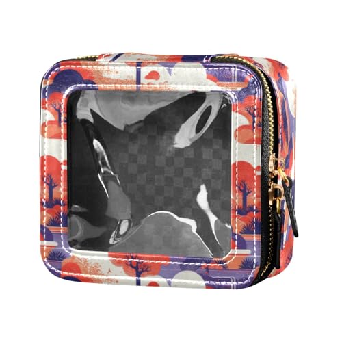 linqin Bunte Bäume, transparente Make-up-Tasche, Kulturbeutel mit Reißverschluss, Kosmetiktasche, Organizer für Reisen, bunte Bäume, Einheitsgröße, Bunte Bäume, 1 size von linqin