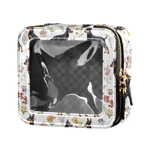 linqin Chic Cool Dogs Make-up-Tasche, transparent, klein, mit Reißverschluss, Make-up-Organizer für Damen, Schicke, coole Hunde, 1 size von linqin