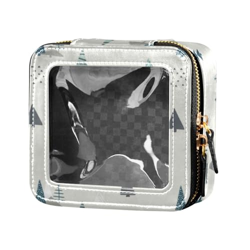 linqin Cute Pine Clear Makeup Bag Small Travel Toiletry Bag Skin Care Bag for Flying, Cute Pine, One Size, Niedliches Kiefernholz, Einheitsgröße von linqin