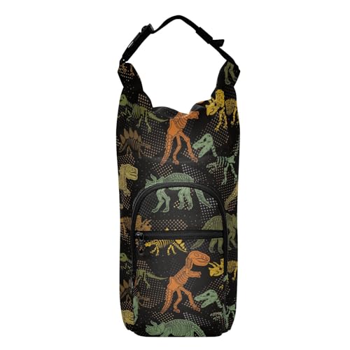linqin Dinosaurier-Hawling-Geldbörse mit Wasserflaschenhalter, verstellbarer Wasserflaschenhalter für Spaziergänge, Wasserflaschenhalter zum Wandern, passend für 20/24/32/1,2 l Flaschen von linqin