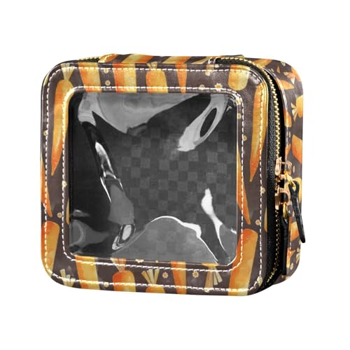 linqin Dreamy Karotten Blumen transparente kleine Make-up-Tasche für Geldbörse, Kulturbeutel, Kosmetik-Organizer, Etui für fliegende Karotten, Blumen, 1 Größe, Traumhafte Karottenblumen, 1 size von linqin