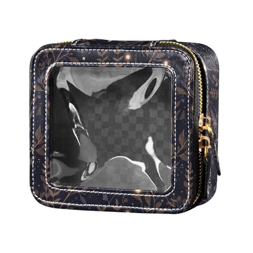 linqin Dunkle Pflanzen, transparente kleine Make-up-Tasche für Geldbörse, Reise-Kulturbeutel, Hautpflege-Tasche für Reisen, dunkle Pflanzen, 1 Größe, Dunkle Pflanzen, 1 size von linqin