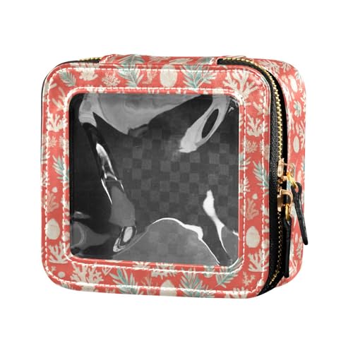 linqin Einzigartige süße Make-up-Tasche, transparente Reisetaschen für Toilettenartikel, Kosmetik-Organizer zum Fliegen, einzigartiges Korallenrosa, Einheitsgröße, Einzigartiges Korallenrosa, 1 size von linqin