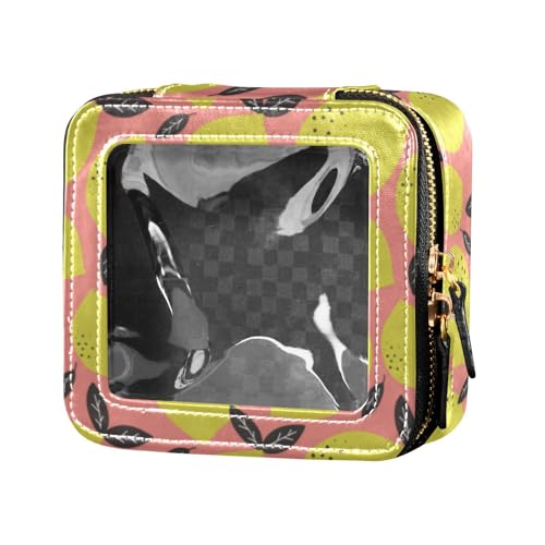linqin Fresh Lemons Make-up-Tasche, handgezeichnet, niedlich, transparent, wasserdicht, Reise-Kulturbeutel, Make-up-Organizer für Reisen, Frische Zitronen, handgezeichnet, 1 size von linqin