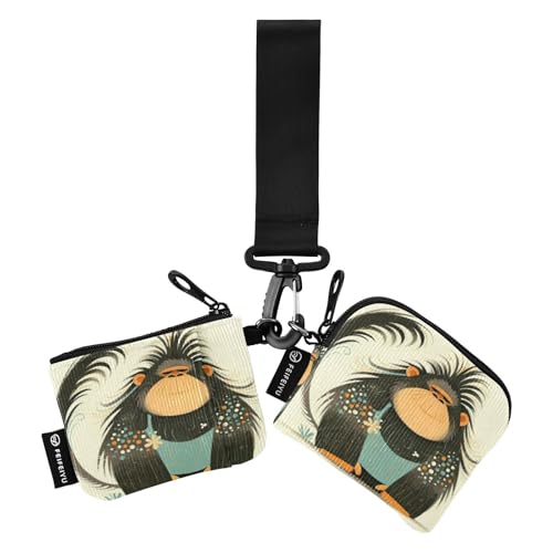 linqin Funny Orang-Utan Damen Kartenetuis Kleingeldhalter Dünn Flach Visitenkartenetui Geld Organizer mit Schlüsselanhänger für Frauen Männer 2 Packungen, Lustiger Orang-Utan, 1 size linqin Funny Orang-Utan Damen Kartenetuis Kleingeldhalter Dünn Flach Visitenkartenetui Geld Organizer mit Schlüsselanhänger für Frauen Männer 2 Packungen, Lustiger Orang-Utan, 1 size von linqin