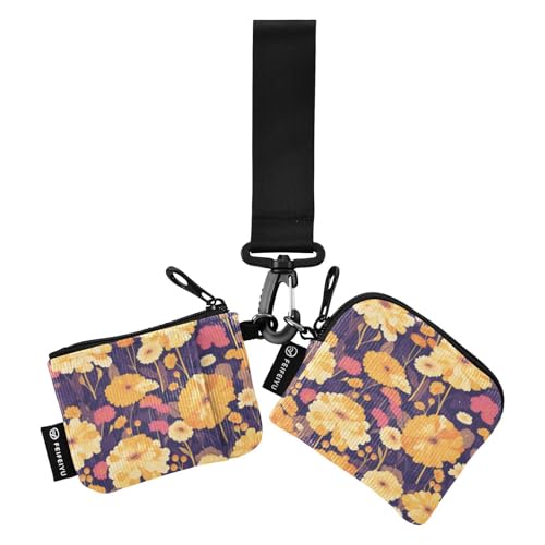 linqin Gelbe Blumen Dunkelviolett Damen Münzgeldbörsen Kartenetuis Slim Portable Geld Organizer mit Schlüsselanhänger für Männer Frauen 2 Packungen, Gelbe Blumen, Dunkelviolett, 1 size linqin Gelbe Blumen Dunkelviolett Damen Münzgeldbörsen Kartenetuis Slim Portable Geld Organizer mit Schlüsselanhänger für Männer Frauen 2 Packungen, Gelbe Blumen, Dunkelviolett, 1 size von linqin