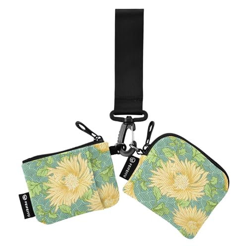 linqin Gelbe Chrysanthemen Damen-Münzgeldbörsen, Kartenetui, minimalistisch, Reißverschluss, Handgelenktasche mit Schlüsselanhänger, für Arbeit, Reisen, 2 Stück, Gelbe Chrysanthemen, 1 size linqin Gelbe Chrysanthemen Damen-Münzgeldbörsen, Kartenetui, minimalistisch, Reißverschluss, Handgelenktasche mit Schlüsselanhänger, für Arbeit, Reisen, 2 Stück, Gelbe Chrysanthemen, 1 size von linqin