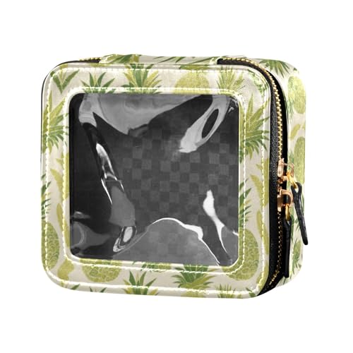linqin Grüne Ananas-Make-up-Tasche für Geldbörse, Reisetaschen für Toilettenartikel, Kosmetiktasche für Reisen, grüne Ananas, 1 Größe, Grüne Ananas, 1 size von linqin
