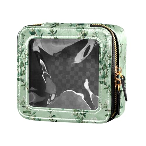 linqin Grüne Pflanzen, transparente Make-up-Tasche für Geldbörse, wasserdicht, Reise-Kulturbeutel, Make-up-Tasche, Organizer für Fliegen, Grüne Pflanzen, 1 size von linqin