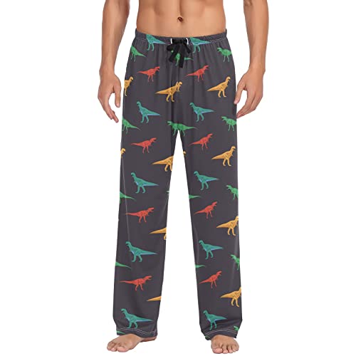 linqin Hawling Herren Dinosaurier Pyjamahose, Dinosaurier Hawling, L von linqin
