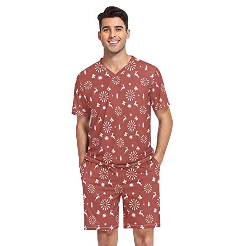 linqin Herren Pyjama Set, Weiß Graphic Herren Pyjamahemd Pyjama Set Kurz Sommer, Weißes Graphic, L linqin Herren Pyjama Set, Weiß Graphic Herren Pyjamahemd Pyjama Set Kurz Sommer, Weißes Graphic, L von linqin