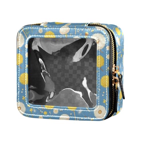 linqin Kleine Make-up-Tasche für Geldbörse, Reise-Kulturbeutel, Reise-Kosmetiktasche für Fliegen, Blau von linqin