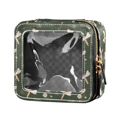 linqin Kleine Make-up-Tasche mit Libellen-Motiv, transparent, für Geldbörse, Reisetasche, Kosmetik-Organizer für Reisen, Libellen, 1 size von linqin