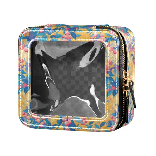 linqin Kosmetiktasche, Retro-Stil, Obst-Design, transparent, für Damen, Retro-Frucht-Design, Einheitsgröße, Retro-Obst, 1 size von linqin