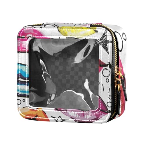 linqin Kosmetiktasche für Damen, Lippen, transparent, mit Reißverschluss, kleine Kosmetiktasche für Damen, Make-up für weibliche Lippen, 1 size von linqin