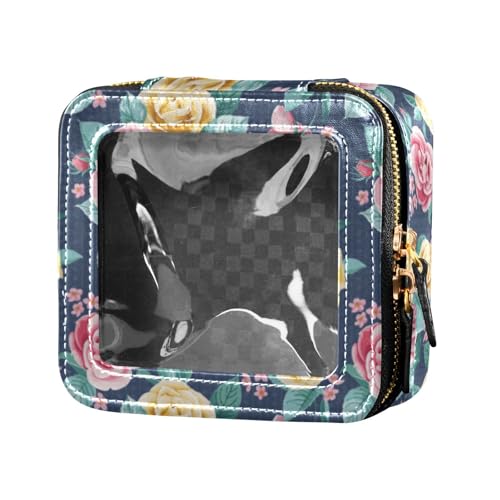 linqin Kosmetiktasche für Damen, Motiv: Blumensträuße und Rosen, transparent, klein, Blumensträuße Rosen Hochzeit, 1 size von linqin