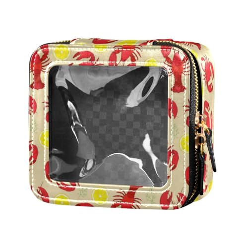 linqin Kosmetiktasche für Damen, Motiv: Hummer, Krabbe, Zitronenrot, Dill, transparent, für Geldbörse, Reise-Kulturbeutel, Kosmetiktasche, Hummer, Krabbe, Zitrone, 1 size linqin Kosmetiktasche für Damen, Motiv: Hummer, Krabbe, Zitronenrot, Dill, transparent, für Geldbörse, Reise-Kulturbeutel, Kosmetiktasche, Hummer, Krabbe, Zitrone, 1 size von linqin