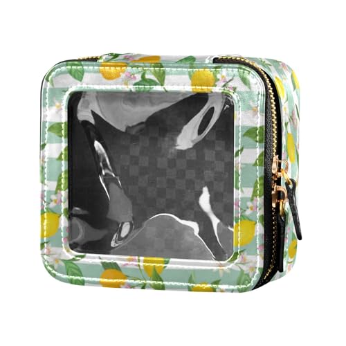 linqin Kosmetiktasche für Damen, gestreift, Zitronengelb, transparent, Zitronengelb gestreift, 1 size von linqin