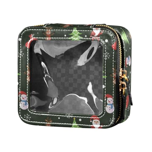 linqin Kosmetiktasche für Weihnachten, transparent, Kulturbeutel, Make-up-Tasche, Organizer für Reisen, Weihnachtszeit, 1 size von linqin