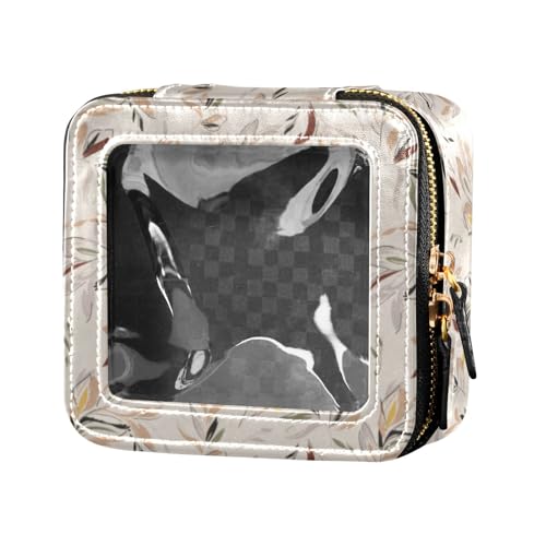 linqin Kosmetiktasche mit Blättern, transparent, für Damen, Blätter, 1 size von linqin