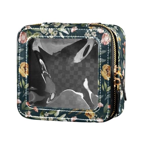 linqin Kosmetiktasche mit Blumenmuster, Pfirsichfarben, transparent, Reise-Kosmetiktasche für Damen, Florales Pfirsich, 1 size linqin Kosmetiktasche mit Blumenmuster, Pfirsichfarben, transparent, Reise-Kosmetiktasche für Damen, Florales Pfirsich, 1 size von linqin