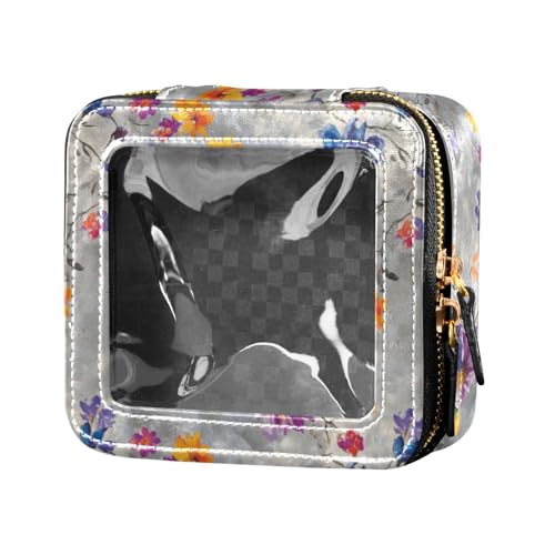 linqin Kosmetiktasche mit Blumenmuster, niedlich, transparent, Kulturbeutel für Damen, Blumen-Cluster, 1 size linqin Kosmetiktasche mit Blumenmuster, niedlich, transparent, Kulturbeutel für Damen, Blumen-Cluster, 1 size von linqin