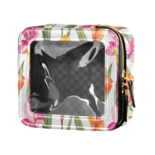 linqin Kosmetiktasche mit Cartoon-Blumen, transparent, für Geldbörse, Kulturbeutel, Mini-Make-up-Behälter für Damen, Bunte Cartoon-Blumen, 1 size linqin Kosmetiktasche mit Cartoon-Blumen, transparent, für Geldbörse, Kulturbeutel, Mini-Make-up-Behälter für Damen, Bunte Cartoon-Blumen, 1 size von linqin