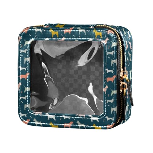 linqin Kosmetiktasche mit Dackel, klein, wasserdicht, Reise-Kulturbeutel, Leder, Kosmetiktasche für Damen, Hunde-Dackel, 1 size von linqin