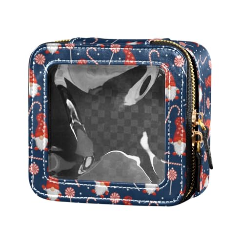 linqin Kosmetiktasche mit Weihnachtswichteln, aus Leder, Kulturbeutel, Nagellack, Organizer für Damen, Weihnachtszwerge, 1 size linqin Kosmetiktasche mit Weihnachtswichteln, aus Leder, Kulturbeutel, Nagellack, Organizer für Damen, Weihnachtszwerge, 1 size von linqin