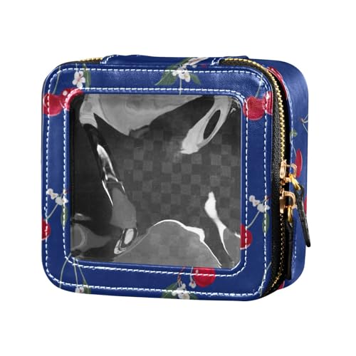linqin Kosmetiktasche mit frischen Kirschfrüchten, transparent, Reisetaschen für Toilettenartikel, kleine Kosmetiktasche für Geldbörse für Reisen, Frische Kirschfrüchte, 1 size von linqin