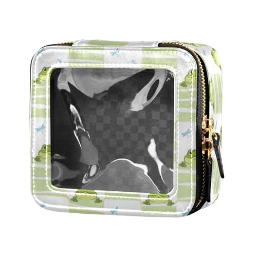 linqin Kosmetiktasche mit grünem Frosch, transparent, Reise-Kulturbeutel, Make-up-Organizer für Reisen, Grüner Frosch, 1 size von linqin