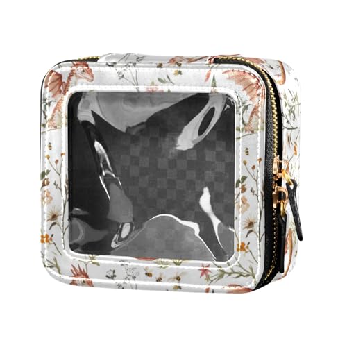 linqin Kosmetiktasche mit niedlichem Drachen-Motiv, transparent, Kulturbeutel, Hautpflege-Tasche für Damen, Niedlicher Drache, 1 size von linqin