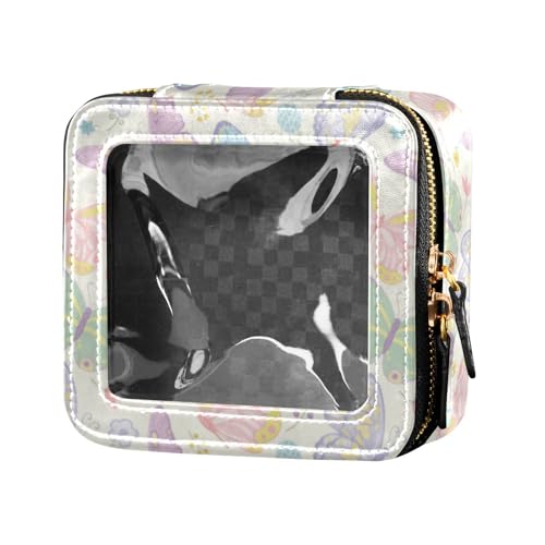 linqin Kosmetiktasche mit schönem Schmetterlings-Motiv, wasserdicht, transparent, für Toilettenartikel, Kosmetik-Organizer für Reisen, schmetterlings- / blumendesign, 1 size von linqin