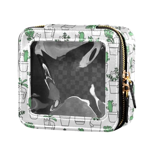 linqin Kosmetiktasche mit weißen Katzen, transparent, für Geldbörse, Kulturbeutel, Hautpflege-Tasche zum Fliegen, Weiße Katzen, 1 size von linqin