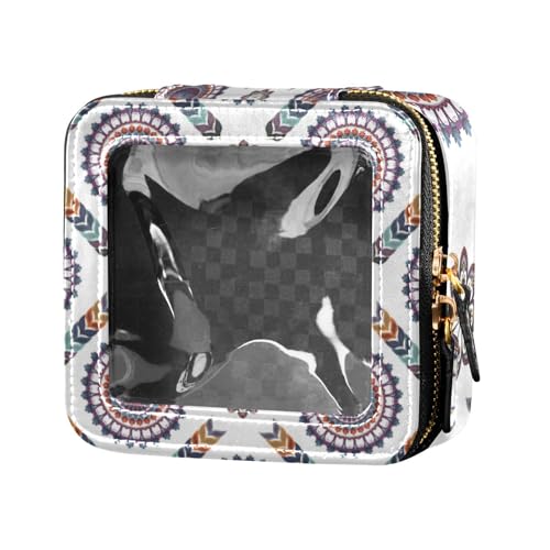 linqin Kulturbeutel mit Blumenmuster, ethnisch, transparent, klein, Kulturbeutel für Damen, Florales Ikat Ethnic, 1 size linqin Kulturbeutel mit Blumenmuster, ethnisch, transparent, klein, Kulturbeutel für Damen, Florales Ikat Ethnic, 1 size von linqin