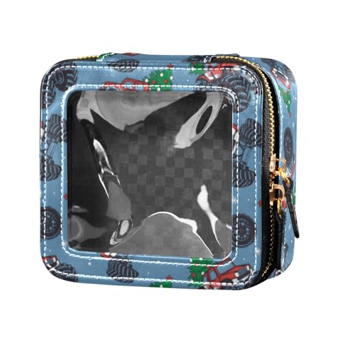 linqin LKW-Weihnachts-Make-up-Tasche, klein, Kulturbeutel, Kosmetiktasche, Organizer für Reisen, LKW Weihnachten, 1 size von linqin