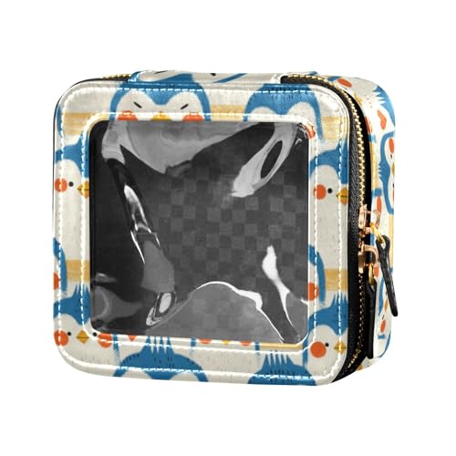 linqin Lustige blaue Tiere, transparente Make-up-Tasche, Reise-Kulturbeutel, Kosmetiktasche für Frauen, lustige blaue Tiere, 1 Größe, Lustige blaue Tiere, 1 size von linqin