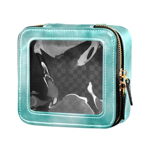 linqin Make-up-Tasche, Motiv: grüne Nebelwolken, transparente Kulturbeutel, Nagellack-Organizer-Tasche für Reisen, Grüne Nebelwolken, 1 size von linqin