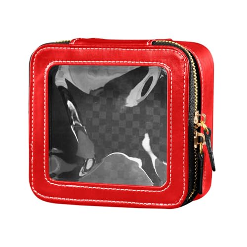 linqin Make-up-Tasche, wasserdicht, Reise-Kulturbeutel, Make-up-Organizer für Fliegen, Rot, Rot., 1 size von linqin