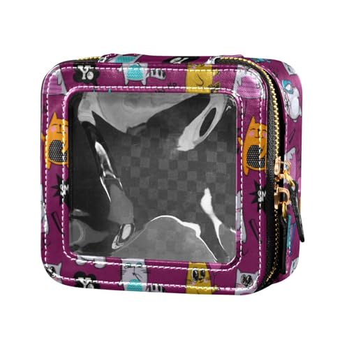 linqin Make-up-Tasche mit Cartoon-Katzen-Motiv, transparent, klein, wasserdicht, Reise-Kulturbeutel, Kosmetiktasche, Organizer für Fliegen, Cartoon Katzen, 1 size linqin Make-up-Tasche mit Cartoon-Katzen-Motiv, transparent, klein, wasserdicht, Reise-Kulturbeutel, Kosmetiktasche, Organizer für Fliegen, Cartoon Katzen, 1 size von linqin