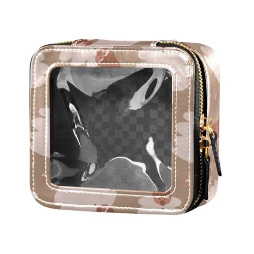 linqin Make-up-Tasche mit Weihnachtsmann-Kopf, transparent, klein, für Geldbörse, Kulturbeutel, Make-up-Tasche, Organizer für Fliegen, Weihnachtsmann-Kopf, 1 size von linqin