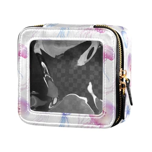 linqin Make-up-Tasche mit bunten Quallen, weiß, transparent, Kulturbeutel, Nagellack-Organizer-Tasche für Reisen, Bunte Quallen, weiß, 1 size linqin Make-up-Tasche mit bunten Quallen, weiß, transparent, Kulturbeutel, Nagellack-Organizer-Tasche für Reisen, Bunte Quallen, weiß, 1 size von linqin
