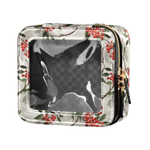 linqin Mini-Make-up-Tasche, frische Rowanberry-Früchte, transparent, Reisetaschen für Toilettenartikel, Kosmetiktasche, Organizer für Damen, Frische Vogelbeerenfrucht, 1 size von linqin