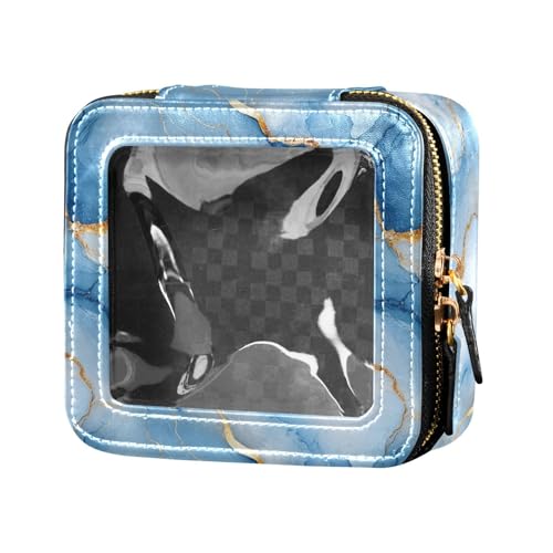 linqin Mini-Make-up-Tasche, wasserdicht, Reise-Kulturbeutel, Make-up-Organizer zum Fliegen, Marmor, Weiß / Blau, Marmor Weiß Blau, 1 size linqin Mini-Make-up-Tasche, wasserdicht, Reise-Kulturbeutel, Make-up-Organizer zum Fliegen, Marmor, Weiß / Blau, Marmor Weiß Blau, 1 size von linqin