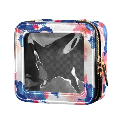 linqin Mini-Make-up-Tasche mit Reißverschluss, transparent, Begonie, mit Reißverschluss, tragbar, für Damen, Blau / Pfirsich, Blaue Pfirsich-Begonie, 1 size linqin Mini-Make-up-Tasche mit Reißverschluss, transparent, Begonie, mit Reißverschluss, tragbar, für Damen, Blau / Pfirsich, Blaue Pfirsich-Begonie, 1 size von linqin