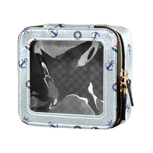 linqin Mini-Make-up-Tasche mit Segelboot-Ozean-Lenkrad, transparent, Leder, Kulturbeutel, Make-up-Organizer für Damen, Segelboot Ocean, 1 size linqin Mini-Make-up-Tasche mit Segelboot-Ozean-Lenkrad, transparent, Leder, Kulturbeutel, Make-up-Organizer für Damen, Segelboot Ocean, 1 size von linqin