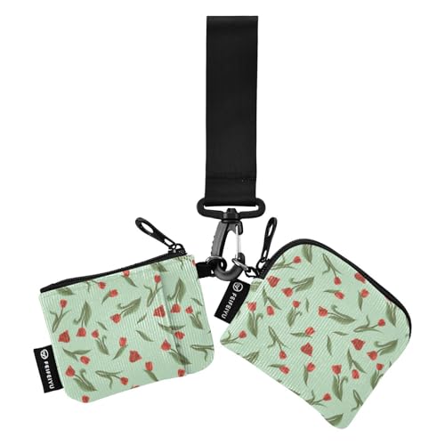linqin Münzgeldbörse mit Blumenmuster, rote Tulpen, Kreditkartenhalter, kompakte Größe, Reißverschluss, Münzbörse mit Schlüsselanhänger, für Damen und Herren, 2 Packungen, Rote Tulpen, 1 size linqin Münzgeldbörse mit Blumenmuster, rote Tulpen, Kreditkartenhalter, kompakte Größe, Reißverschluss, Münzbörse mit Schlüsselanhänger, für Damen und Herren, 2 Packungen, Rote Tulpen, 1 size von linqin