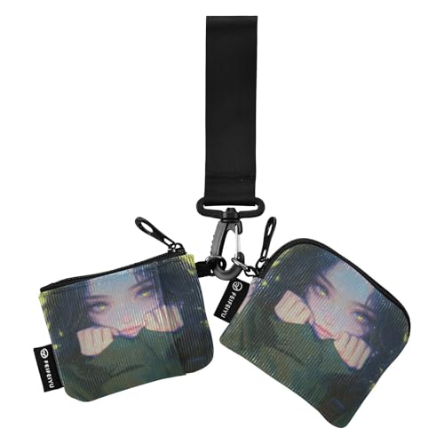 linqin Niedliche Damengeldbörse, Kartenetui, niedlich, modisch, Reißverschluss, Münztasche mit Schlüsselanhänger, für Damen und Herren, 2 Packungen, Niedliche Frau, 1 size linqin Niedliche Damengeldbörse, Kartenetui, niedlich, modisch, Reißverschluss, Münztasche mit Schlüsselanhänger, für Damen und Herren, 2 Packungen, Niedliche Frau, 1 size von linqin